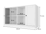 ΜΠΟΥΦΕΣ FELIX MEGAPAP ΧΡΩΜΑ ΛΕΥΚΟ 129X40X71,4ΕΚ.