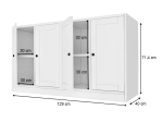 ΜΠΟΥΦΕΣ FELIX MEGAPAP ΧΡΩΜΑ ΛΕΥΚΟ 129X40X71,4ΕΚ.