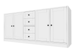 ΜΠΟΥΦΕΣ FELIX MEGAPAP ΧΡΩΜΑ ΛΕΥΚΟ 160,8X40X71,4ΕΚ.