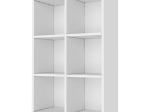 ΒΙΒΛΙΟΘΗΚΗ OLIVER MEGAPAP ΧΡΩΜΑ ΛΕΥΚΟ 65,4X30X97,2ΕΚ.