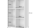 ΒΙΒΛΙΟΘΗΚΗ OLIVER MEGAPAP ΧΡΩΜΑ ΛΕΥΚΟ 65,4X30X97,2ΕΚ.