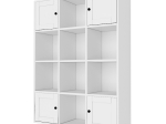 ΒΙΒΛΙΟΘΗΚΗ FELIX MEGAPAP ΧΡΩΜΑ ΛΕΥΚΟ 97,2X30X129ΕΚ.