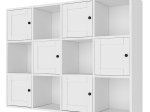 ΒΙΒΛΙΟΘΗΚΗ FELIX MEGAPAP ΧΡΩΜΑ ΛΕΥΚΟ 129X30X97,2ΕΚ.