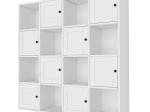 ΒΙΒΛΙΟΘΗΚΗ FELIX MEGAPAP ΧΡΩΜΑ ΛΕΥΚΟ 129X30X129ΕΚ.