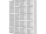 ΒΙΒΛΙΟΘΗΚΗ OLIVER MEGAPAP ΧΡΩΜΑ ΛΕΥΚΟ 129X30X160,8ΕΚ.