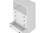 ΣΥΡΤΑΡΙΕΡΑ FELIX MEGAPAP ΧΡΩΜΑ ΛΕΥΚΟ 65,4X40X103,2ΕΚ.