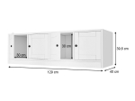 ΕΠΙΠΛΟ ΤΗΛΕΟΡΑΣΗΣ FELIX MEGAPAP ΧΡΩΜΑ ΛΕΥΚΟ 129X40X39,6ΕΚ.