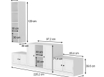ΣΥΝΘΕΣΗ ΤΗΛΕΟΡΑΣΗΣ FELIX MEGAPAP ΧΡΩΜΑ ΛΕΥΚΟ 226,2X40X71,4ΕΚ.