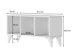 ΕΠΙΠΛΟ ΤΗΛΕΟΡΑΣΗΣ OLIVER MEGAPAP ΧΡΩΜΑ ΛΕΥΚΟ 97,2X30X48,6ΕΚ.