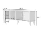 ΕΠΙΠΛΟ ΤΗΛΕΟΡΑΣΗΣ FELIX MEGAPAP ΧΡΩΜΑ ΛΕΥΚΟ 129X30X48,6ΕΚ.