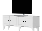 ΕΠΙΠΛΟ ΤΗΛΕΟΡΑΣΗΣ FELIX MEGAPAP ΧΡΩΜΑ ΛΕΥΚΟ 129X30X48,6ΕΚ.