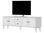 ΕΠΙΠΛΟ ΤΗΛΕΟΡΑΣΗΣ FELIX MEGAPAP ΧΡΩΜΑ ΛΕΥΚΟ 160,8X30X48,6ΕΚ.