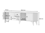 ΕΠΙΠΛΟ ΤΗΛΕΟΡΑΣΗΣ FELIX MEGAPAP ΧΡΩΜΑ ΛΕΥΚΟ 160,8X30X48,6ΕΚ.