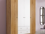 ΝΤΟΥΛΑΠΑ ΡΟΥΧΩΝ STEFAN MEGAPAP ΤΕΤΡΑΦΥΛΛΗ ΧΡΩΜΑ SAPPHIRE OAK - ΛΕΥΚΟ 140X50X182ΕΚ.