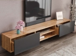 ΣΥΝΘΕΣΗ ΤΗΛΕΟΡΑΣΗΣ GIACOMO MEGAPAP ΧΡΩΜΑ SAPPHIRE OAK - ΑΝΘΡΑΚΙ 180X40X45ΕΚ.