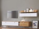 ΣΥΝΘΕΣΗ ΤΗΛΕΟΡΑΣΗΣ HERA MEGAPAP ΧΡΩΜΑ SAPPHIRE OAK - ΛΕΥΚΟ 170X37X45ΕΚ.
