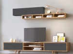 ΣΥΝΘΕΣΗ ΤΗΛΕΟΡΑΣΗΣ SERINE MEGAPAP ΧΡΩΜΑ SAPPHIRE OAK - ΑΝΘΡΑΚΙ 170X37X45ΕΚ.