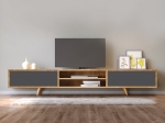 ΕΠΙΠΛΟ ΤΗΛΕΟΡΑΣΗΣ SERINE MEGAPAP ΧΡΩΜΑ SAPPHIRE OAK - ΑΝΘΡΑΚΙ 170X37X45ΕΚ.