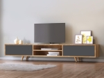 ΕΠΙΠΛΟ ΤΗΛΕΟΡΑΣΗΣ SERINE MEGAPAP ΧΡΩΜΑ SAPPHIRE OAK - ΑΝΘΡΑΚΙ 170X37X45ΕΚ.