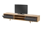 ΕΠΙΠΛΟ ΤΗΛΕΟΡΑΣΗΣ SERINE MEGAPAP ΧΡΩΜΑ SAPPHIRE OAK - ΑΝΘΡΑΚΙ 170X37X45ΕΚ.