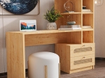 ΓΡΑΦΕΙΟ ΕΡΓΑΣΙΑΣ MELI MEGAPAP ΜΕ ΒΙΒΛΙΟΘΗΚΗ ΧΡΩΜΑ SAPPHIRE OAK 155X60X152ΕΚ.