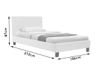 ΚΡΕΒΑΤΙ NEVIL PAKOWORLD 100X200 PU ΧΡΩΜΑ ΛΕΥΚΟ ΜΑΤ