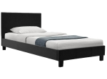 ΚΡΕΒΑΤΙ NEVIL PAKOWORLD 100X200 PU ΧΡΩΜΑ ΜΑΥΡΟ ΜΑΤ
