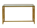 ΚΟΝΣΟΛΑ ECCENTO PAKOWORLD ΧΡΥΣΟ-ΓΥΑΛΙ 8MM 120X40X71.5ΕΚ