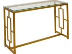 ΚΟΝΣΟΛΑ ECCENTO PAKOWORLD ΧΡΥΣΟ-ΓΥΑΛΙ 8MM 120X40X71.5ΕΚ
