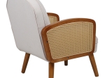 ΠΟΛΥΘΡΟΝΑ RICCO PAKOWORLD ΥΦΑΣΜΑ ΜΠΕΖ-PE RATTAN ΦΥΣΙΚΟ-RUBBERWOOD ΚΑΡΥΔΙ