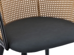 ΚΑΡΕΚΛΑ RICCARDO PAKOWORLD ΦΥΣΙΚΟ PE RATTAN-ΑΝΘΡΑΚΙ PU-ΜΑΥΡΟ ΜΕΤΑΛΛΟ 56X52X82ΕΚ