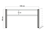 ΚΟΝΣΟΛΑ PWF-0241 PAKOWORLD ΧΡΩΜΑ ΠΕΥΚΟΥ-ΜΑΥΡΟ 140X35X80ΕΚ