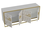 ΜΠΟΥΦΕΣ MARBLE PAKOWORLD ΧΡΩΜΑ ΛΕΥΚΟ ΜΑΡΜΑΡΟΥ-ΧΡΥΣΟ 180X47,5X75ΕΚ