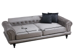 ΚΑΝΑΠΕΣ 3ΘΕΣΙΟΣ PWF-0522 PAKOWORLD ΥΦΑΣΜΑ ΓΚΡΙ-ΜΑΥΡΟ 230X95X78ΕΚ