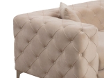 ΚΑΝΑΠΕΣ 3ΘΕΣΙΟΣ PWF-0579 PAKOWORLD ΤΥΠΟΥ CHESTERFIELD ΥΦΑΣΜΑ ΕΚΡΟΥ 237X90X73ΕΚ