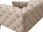 ΚΑΝΑΠΕΣ 3ΘΕΣΙΟΣ PWF-0579 PAKOWORLD ΤΥΠΟΥ CHESTERFIELD ΥΦΑΣΜΑ ΕΚΡΟΥ 237X90X73ΕΚ