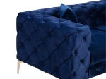 ΚΑΝΑΠΕΣ 3ΘΕΣΙΟΣ PWF-0579 PAKOWORLD ΤΥΠΟΥ CHESTERFIELD ΥΦΑΣΜΑ ΜΠΛΕ 237X90X73ΕΚ