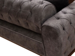 ΚΑΝΑΠΕΣ-ΚΡΕΒΑΤΙ PWF-0596 PAKOWORLD ΤΥΠΟΥ CHESTERFIELD 3ΘΕΣΙΟΣ ΥΦΑΣΜΑ ΑΝΘΡΑΚΙ 225X92X78ΕΚ