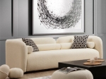 ΚΑΝΑΠΕΣ 3ΘΕΣΙΟΣ TRANQUIL PAKOWORLD ΥΦΑΣΜΑ ΜΠΟΥΚΛΕ ΚΡΕΜ 228X90X74ΕΚ