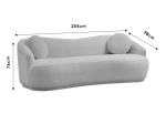 ΚΑΝΑΠΕΣ 3ΘΕΣΙΟΣ PWF-0602 PAKOWORLD ΥΦΑΣΜΑ ΚΡΕΜ 255X98X76ΕΚ