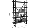ΒΙΒΛΙΟΘΗΚΗ WOOK PAKOWORLD ΚΑΡΥΔΙ-ΜΑΥΡΟ 90X34X180ΕΚ