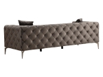 ΚΑΝΑΠΕΣ 3ΘΕΣΙΟΣ PWF-0579 PAKOWORLD ΤΥΠΟΥ CHESTERFIELD ΥΦΑΣΜΑ ΑΝΘΡΑΚΙ 237X90X73ΕΚ