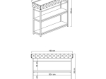 ΚΟΝΣΟΛΑ PWF-0629 PAKOWORLD ΛΕΥΚΟ-ΜΑΥΡΟ 102X32X83ΕΚ
