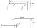 ΕΠΙΠΛΟ ΤΗΛΕΟΡΑΣΗΣ FEROCITY PAKOWORLD ΧΡΩΜΑ ΑΝΘΡΑΚΙ 120X30X45ΕΚ