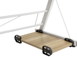 ΓΡΑΦΕΙΟ ΓΩΝΙΑΚΟ ΑΝΑΣΤΡΕΨΙΜΟ LEVI PAKOWORLD-MDF ΧΡΩΜΑ OAK-ΛΕΥΚΟ 158X120X73ΕΚ