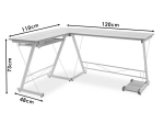 ΓΡΑΦΕΙΟ ΓΩΝΙΑΚΟ ΑΝΑΣΤΡΕΨΙΜΟ LEVI PAKOWORLD-MDF ΧΡΩΜΑ OAK-ΛΕΥΚΟ 158X120X73ΕΚ