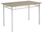 ΤΡΑΠΕΖΑΡΙΑ ROZA PAKOWORLD ΣΕΤ 5ΤΜΧ ΧΡΩΜΑ LIGHT GREY- ΠΟΔΙΑ ΛΕΥΚΟ GLOSS 120X70X75ΕΚ