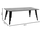 ΤΡΑΠΕΖΙ ΣΑΛΟΝΙΟΥ LIFO PAKOWORLD MDF ΑΝΘΡΑΚΙ CEMENT-ΜΑΥΡΟ 120X60X45ΕΚ