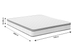 ΣΤΡΩΜΑ PERFECTO PAKOWORLD CONTINUOUS SPRINGS ΜΟΝΗΣ ΟΨΗΣ ΑΝΩΣΤΡΩΜΑ 22-24CM 160X200ΕΚ