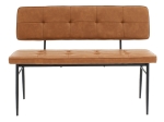 ΚΑΝΑΠΕΣ 2ΘΕΣΙΟΣ ROSEN PAKOWORLD ΜΕΤΑΛΛΟ ΜΑΥΡO-PU ΜΠΕΖ 122X55.5X84.5ΕΚ